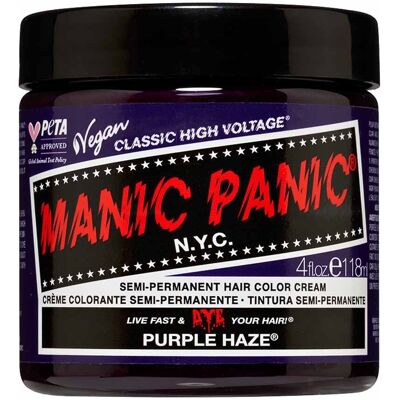 Manic Panic High Voltage Semi Permanent Hair Colour Cream in Purple Haze, 118ml Manic Panic High Voltage Semi Permanent Hair Colour Cream in Purple Haze, 118ml