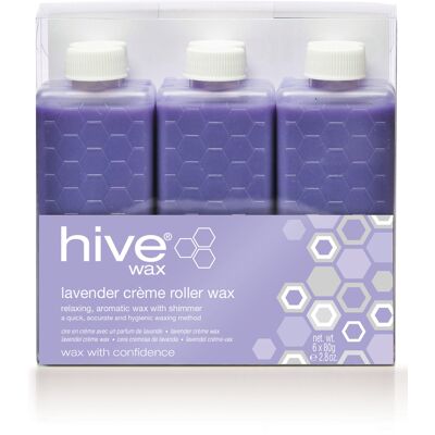 Hive of Beauty Lavender Shimmer Crème Roller Wax Refill Cartridges, Pack of, 6 x 80g Hive of Beauty Lavender Shimmer Crème Roller Wax Refill Cartridges, Pack of, 6 x 80g