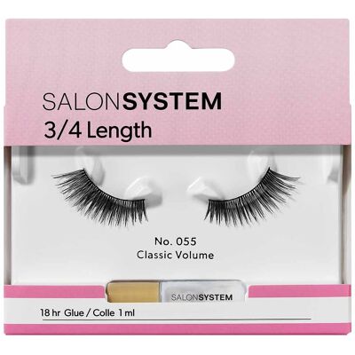 Salon System Strip Lash 055 3/4 Length, 16g Salon System Strip Lash 055 3/4 Length, 16g