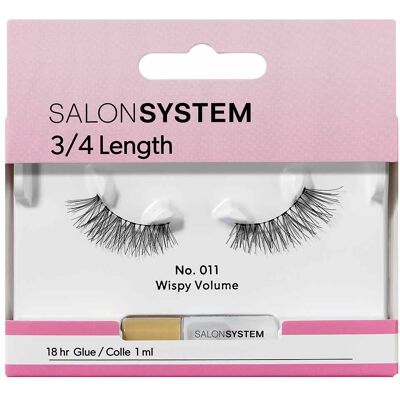 Salon System Strip Lash 011 3/4 Length, 16g Salon System Strip Lash 011 3/4 Length, 16g
