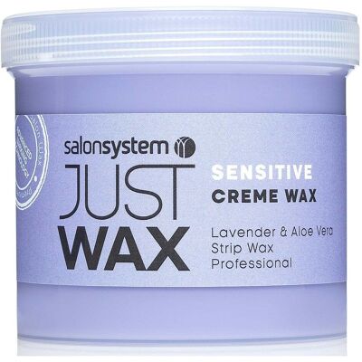 Just Wax Sensitive Lavender & Aloe Vera Crème Strip Wax, 450g Just Wax Sensitive Lavender & Aloe Vera Crème Strip Wax, 450g