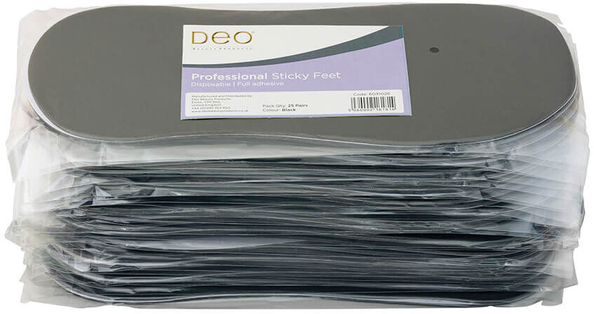 DEO Disposable Black Sticky Feet, Pack of 25