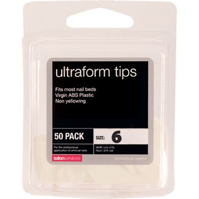 Salon Services Ultraform Tips Size Pack of 50, 6 Salon Services Ultraform Tips Size Pack of 50, 6
