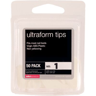 Salon Services Ultraform Tips Size Pack of 50, 1 Salon Services Ultraform Tips Size Pack of 50, 1