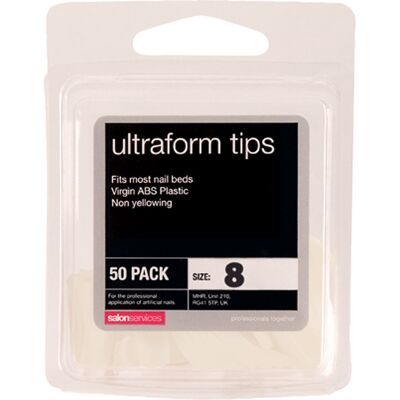 Salon Services Ultraform Tips Size Pack of 50, 8 Salon Services Ultraform Tips Size Pack of 50, 8