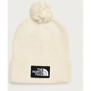 The North Face TNF Logo Box Pom Beanie - White Dune Unisex The North Face TNF Logo Box Pom Beanie - White Dune Unisex
