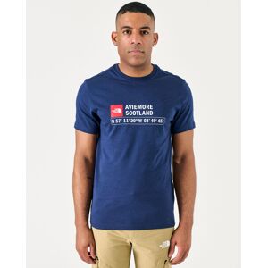 The North Face GPS Logo T-Shirt Aviemore - Summit Navy - XXL Male The North Face GPS Logo T-Shirt Aviemore - Summit Navy - XXL Male