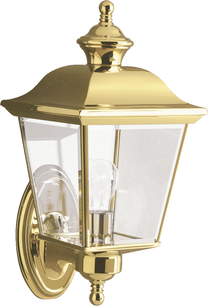 Kichler Lighting KL-BAY-SHORE1-M Bay Shore 1 Light Medium Outdoor Wall Light In Polished Brass - H: 393mm
