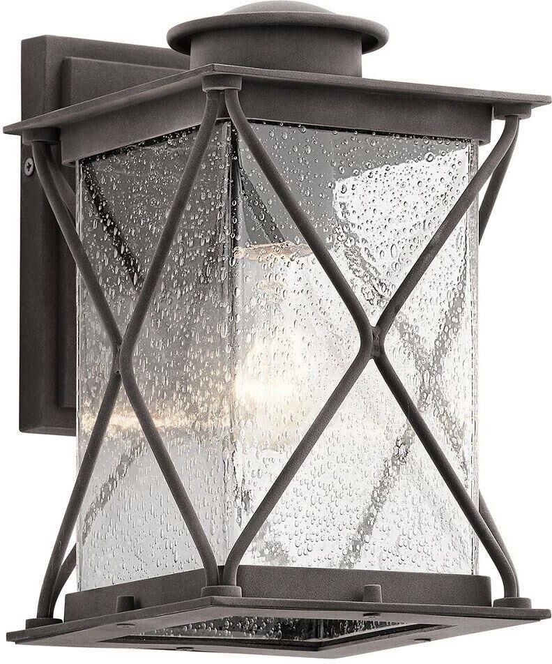 Kichler Lighting KL/ARGYLE2/S Argyle 1 Light Small Outdoor Wall Light In Weathered Zinc