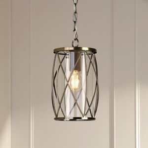 Laura Ashley Beckworth Ceiling Lantern In Antique Brass With Clear Glass Shade
