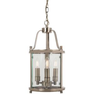 Lights4Living Hakka Small Antique Brass 3 Light Round Hanging Ceiling Lantern
