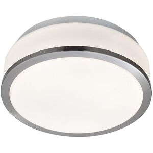 Searchlight Lighting Searchlight 7039-28SS Bathroom Modern Silver Ceiling Light with Opal Glass