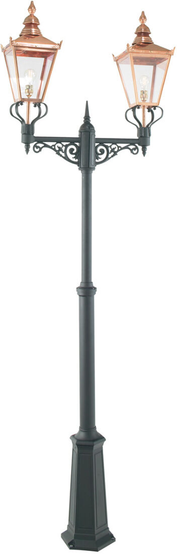 Norlys CS6-COPPER Chelsea Twin Lamp Post Copper with Clear Lens