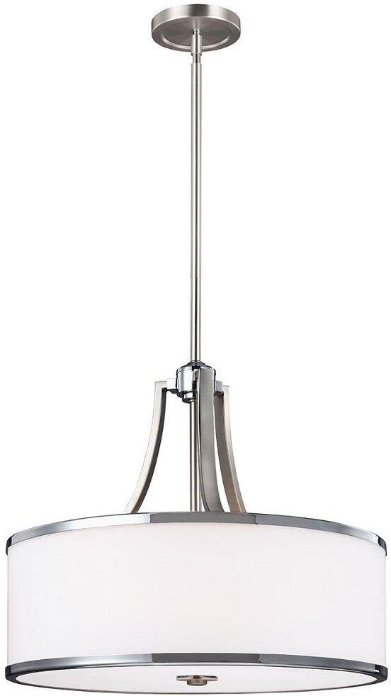 Kichler Lighting KL/PROSPECTPK/4P Prospect 4 Light Uplight Ceiling Pendant Light In Satin Nickel And Chrome