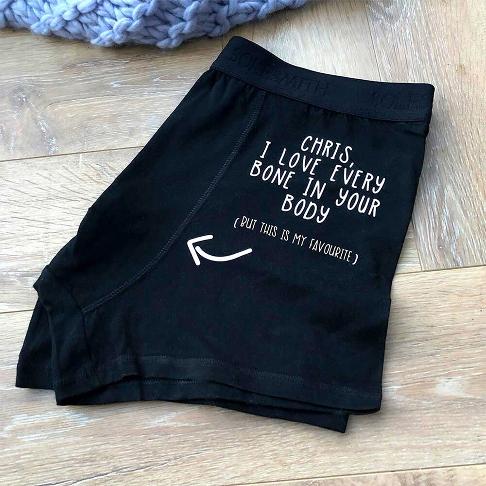 Prezzybox Personalised Men's Underwear - I Love Every Bone