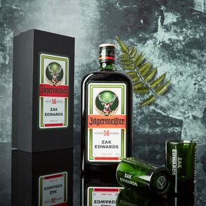 Prezzybox Personalised Jagermeister and Shot Glasses Gift Set - 70cl