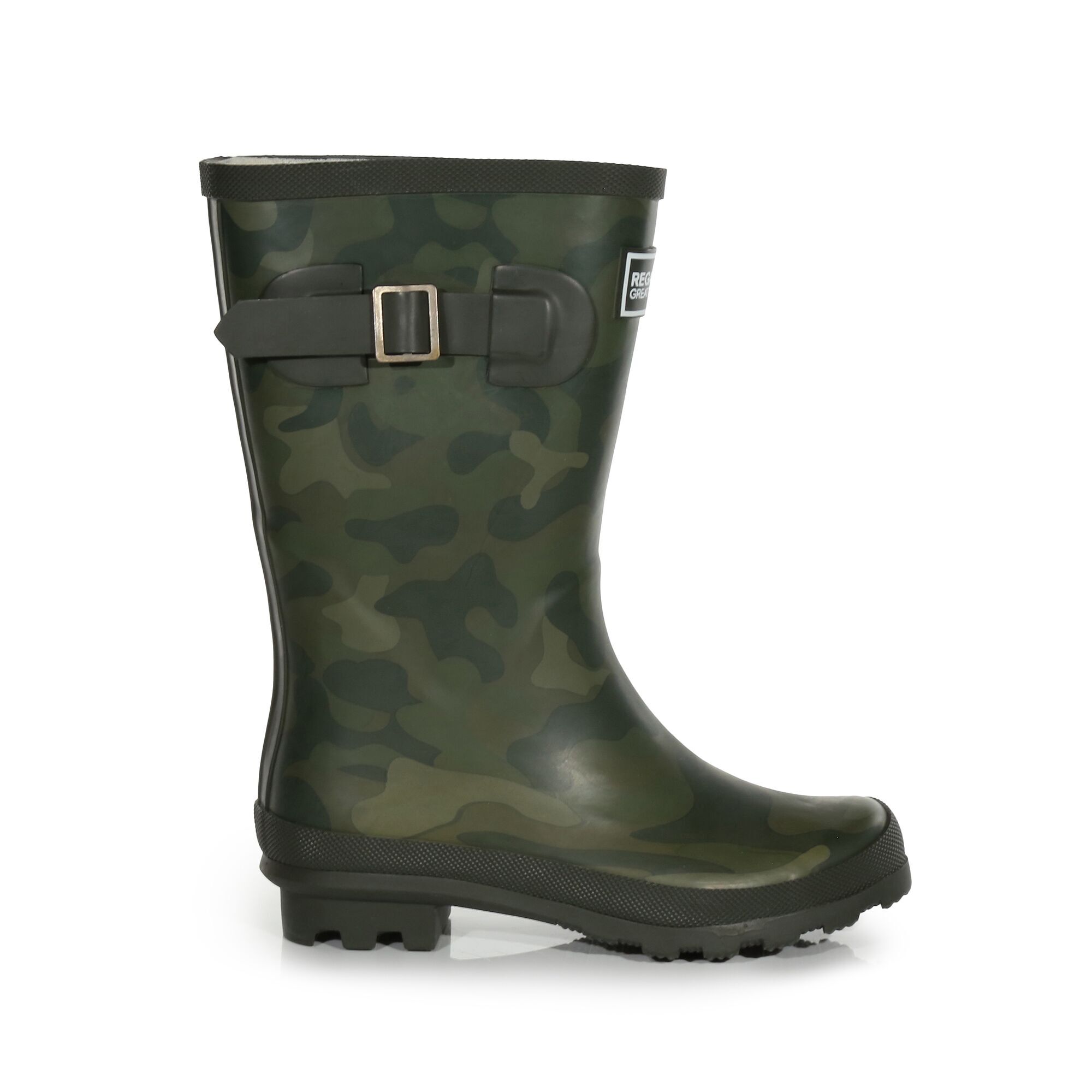 Baby's Green and Black Fairweather Camouflage Wellington Boots, Size: UK Infant 9 - Regatta