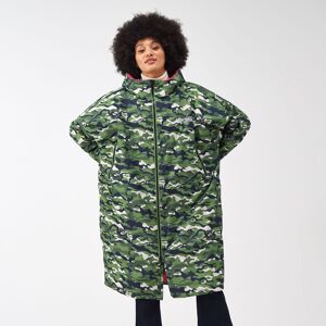 Regatta Quick Drying Green, Grey and White Camouflage Changing Robe, Size: S/M