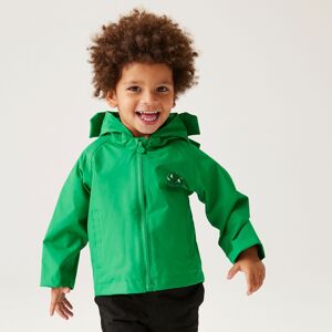 Regatta Kids Water-repellent Animal Print Waterproof Jacket Stompy The Dinosaur Jelly Bean, Size: 6-12 Months