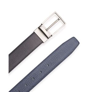 Savile Row Company Navy Black Leather Reversible Belt 38