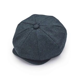 Savile Row Company Blue Herringbone Baker Boy Hat XL - Men