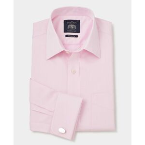 Savile Row Company Pale Pink Fine Twill Classic Fit Shirt 17 1/2