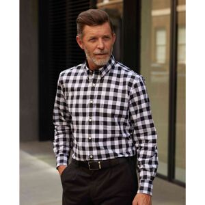 Savile Row Company Black White Bold Check Button-Down Shirt XXL Standard - Men