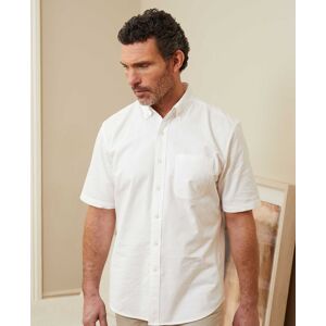 Savile Row Company White Classic Fit Short Sleeve Oxford Shirt S - Men