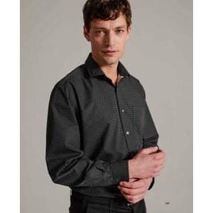 Savile Row Company Black Pinspot Printed Shirt S Standard - Men