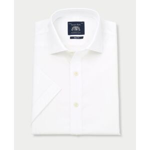 Savile Row Company White Slim Fit Short Sleeve Shirt 15