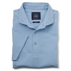 Savile Row Company Blue Cotton Piqué Slim Fit Polo Shirt XXL - Men