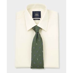 Savile Row Company Cream Twill Classic Fit Shirt - Double Cuff 20
