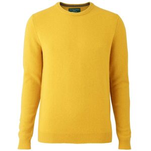 Savile Row Company Mustard Lambswool Blend Crew Neck Jumper XL - Men