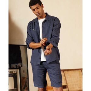 Savile Row Company Navy Linen Shorts S - Men