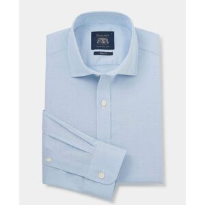 Savile Row Company Light Blue Stretch Cotton Smart Casual Shirt S Standard - Men