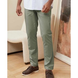 Savile Row Company Khaki Flat Front Slim Fit Chinos 34