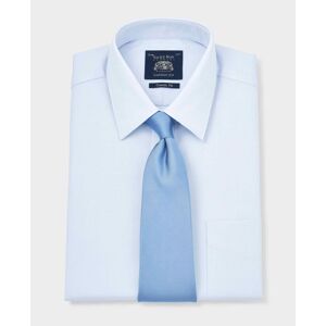 Savile Row Company Sky Blue Cotton Classic Fit Shirt - Single Cuff 20