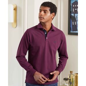 Savile Row Company Burgundy Long Sleeve Polo Shirt XXL - Men