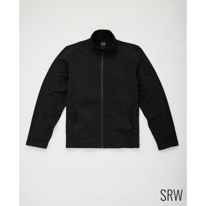 Savile Row Company SRW Active Black Loopback Stretch Cotton Zip Up Sweatshirt S - Men