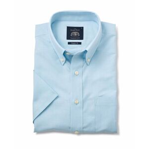 Savile Row Company Turquoise Button-Down Short Sleeve Oxford Shirt S - Men