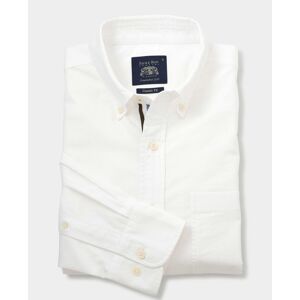 Savile Row Company White Button-Down Oxford Shirt - Stripe Contrast Detail S Standard - Men