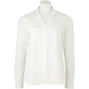 Savile Row Company White Semi-Fitted Women's Shirt With Pin-Tuck Detail 14 - Women