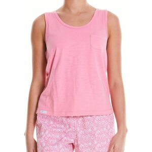 Savile Row Company Women's Pink Textured Cotton Jersey Vest 8 - Women