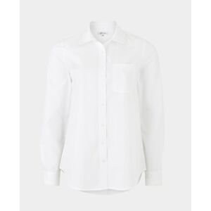 Savile Row Company Women'S White Semi-Fitted Shirt With Lace Detail 14 - Women