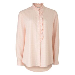Savile Row Company Pink Gingham Check Viscose Women's Shirt 14 - Women