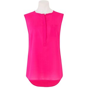 Savile Row Company Women's Pink Collarless Sleeveless Shirt 12 - Women