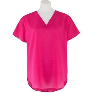 Savile Row Company Women's Pink Tencel Short Sleeve Blouse 14 - Women