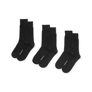 Savile Row Company Black Plain 3 Pack Sock 39/42 - Men