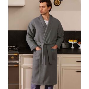 Savile Row Company Charcoal Waffle Dressing Gown S - Men