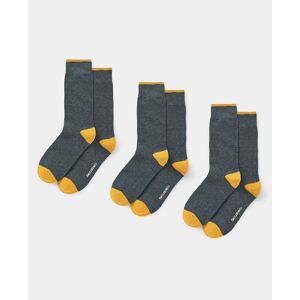 Savile Row Company Marl Grey Cotton Mix Three Pack Socks 43/46 - Men